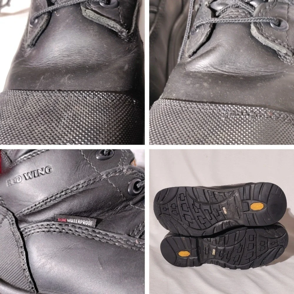 Red Wing Black Leather King Toe Work Boots Vibram Sole Sz 10.5-11? - Imperfect